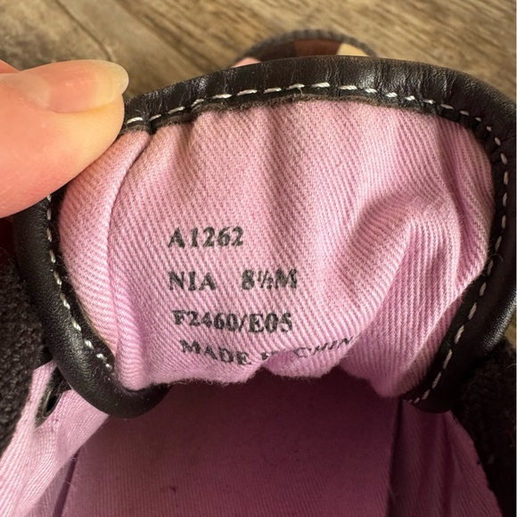 Coach Nia Wedge Sneakers with a silk patch logo in brown and pink tones - Y2K - Picture 9 of 12